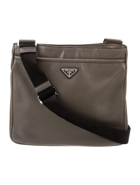 prada messenger bag grey